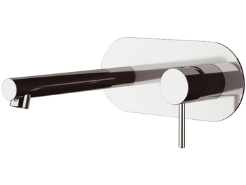 ULTRAMINIMAL - Wall-mounted single handle brass washbasin mixer without waste by Rubinetterie Mariani - view 2